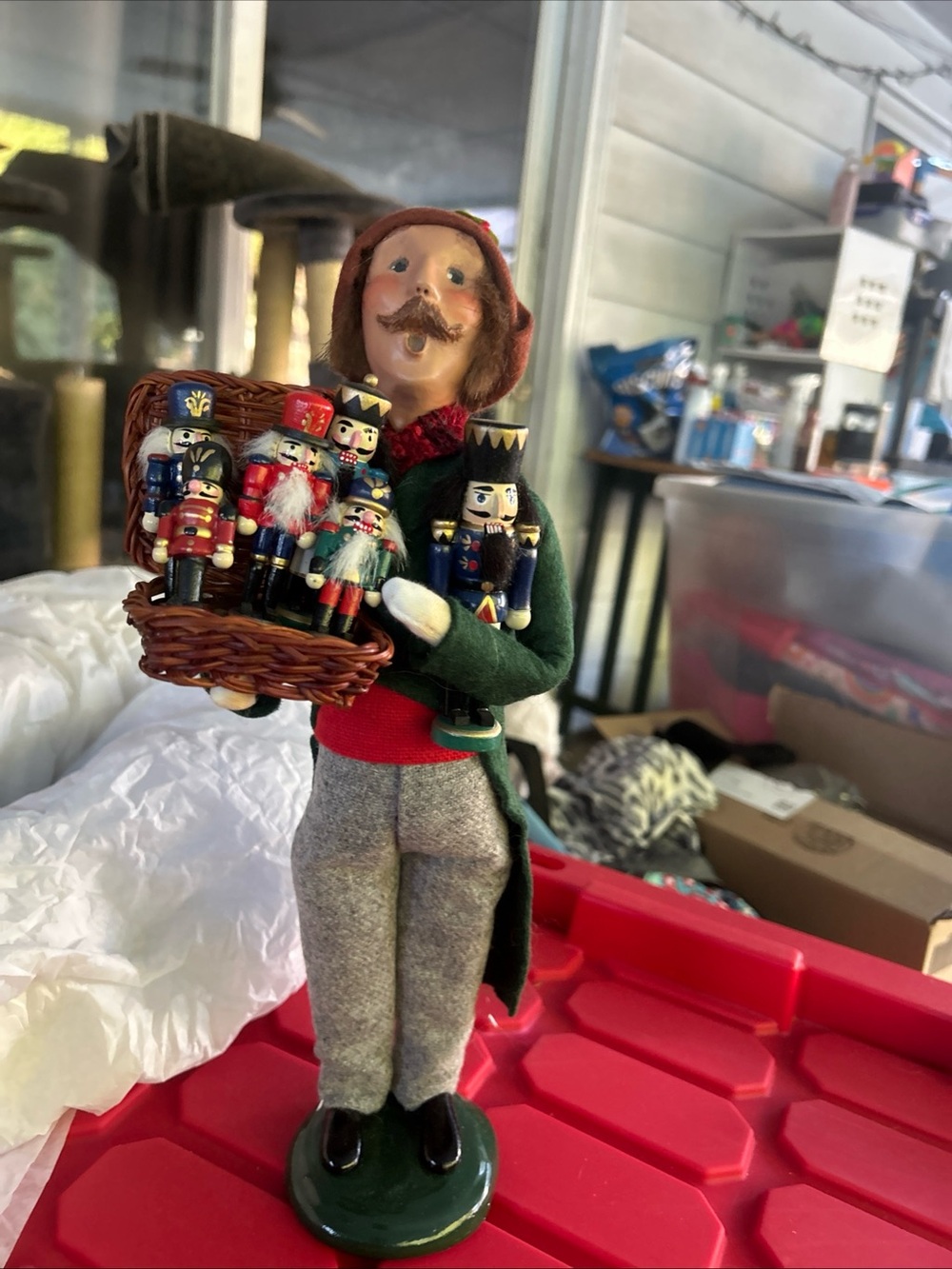 Byers choice Festive Green & Red Nutcracker